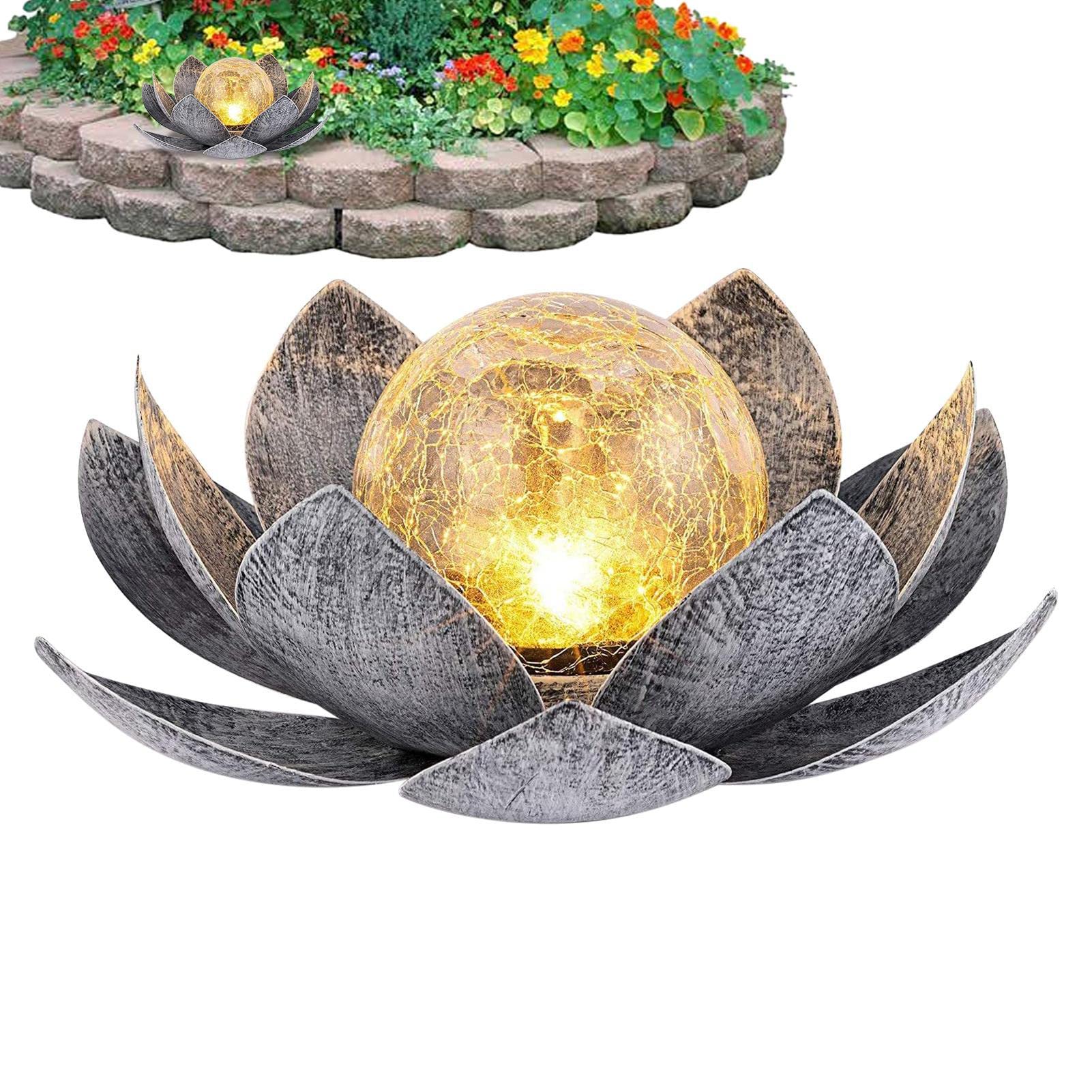 Rianpesn Garden Solar Light,LED Flower Decor Solar Garden Light | Solar Powered Decorative LED Outdoor Pathway Lighting for Tabletop Walkway Yard Patio Lawn Pathway