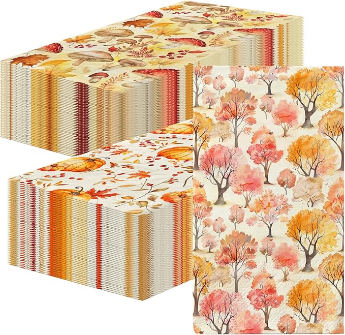40 PCS Fall Napkins Thanksgiving Paper Napkins Pumpkin