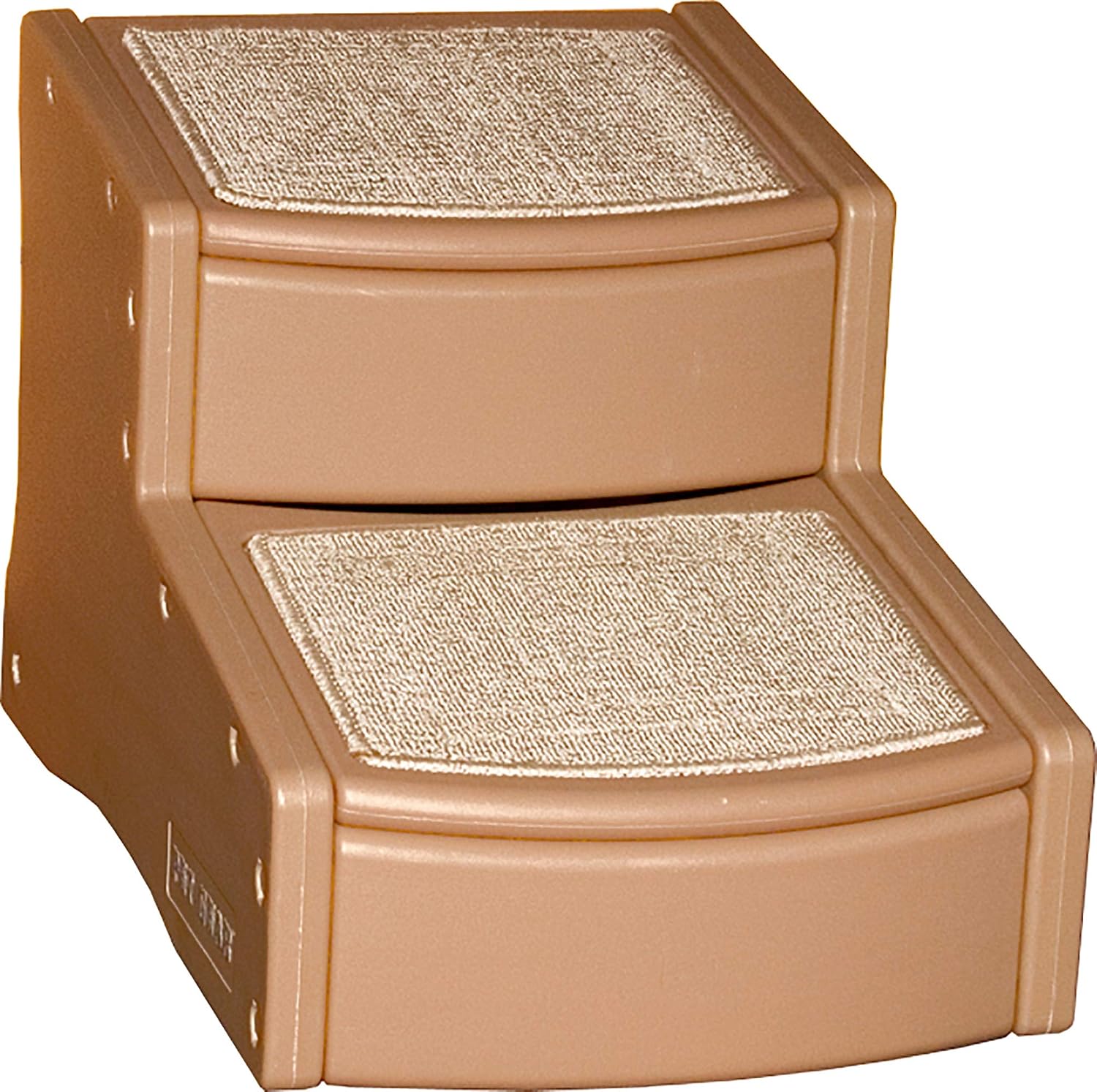 Pet Gear Easy Step II Pet Stairs, 2 Step for Cats/Dogs up to 150 Pounds, Portable, Removable Washable Carpet Tread, 2-Step, Cocoa