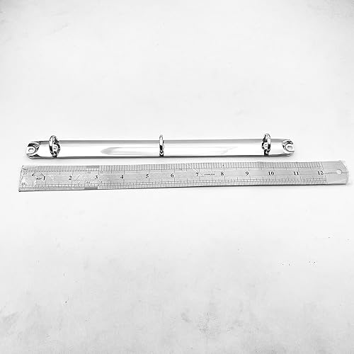 Miniatura 20 de Juego de 2 cuadernos de metal de tamaño carta estándar de 3 anillas, kit de reemplazo de mecanismo de 3 anillas, 3 anillos tóricos, peines de hojas