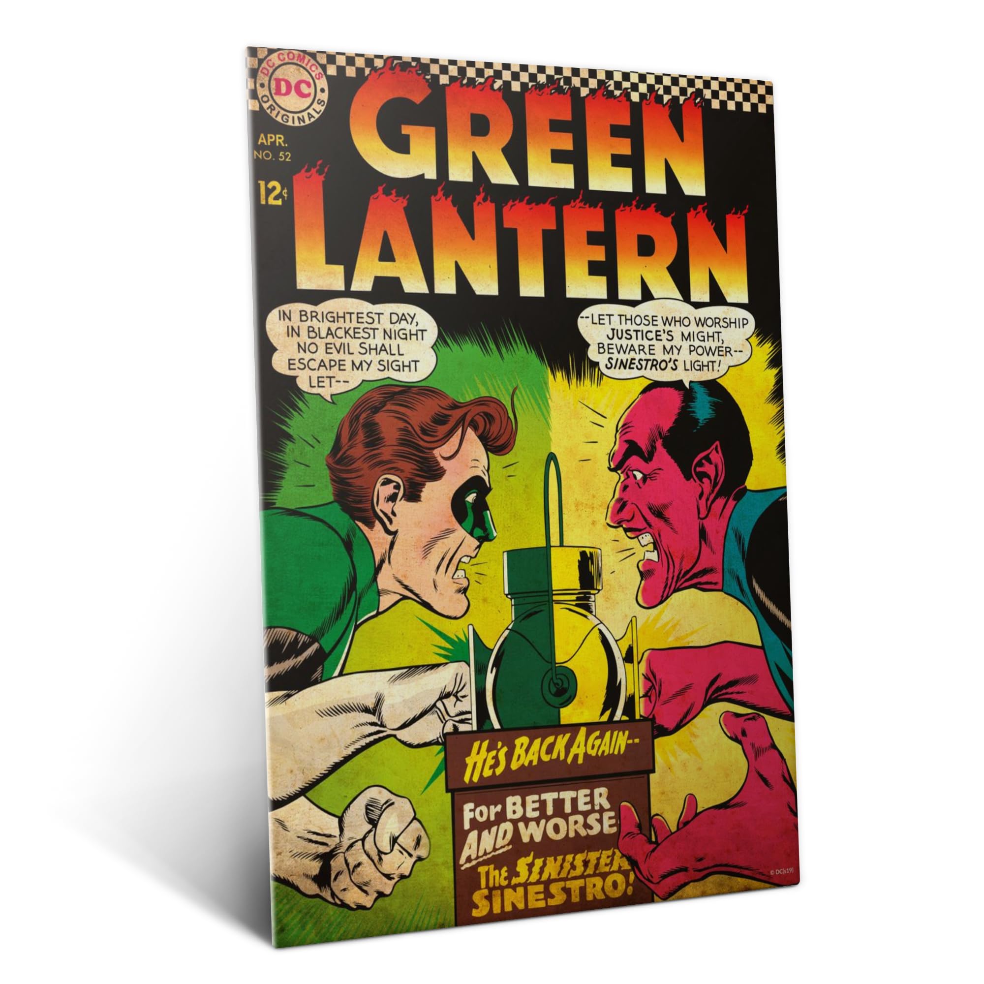 Displate Metall poster DC Comics Green Lantern 52 by Gil Kane and Größe M | Bilder Wanddeko Wohnzimmer & Schlafzimmer Wandbilder, Geschenk. Wandkunst mit Magnet-Befestigung, ohne Bohren.