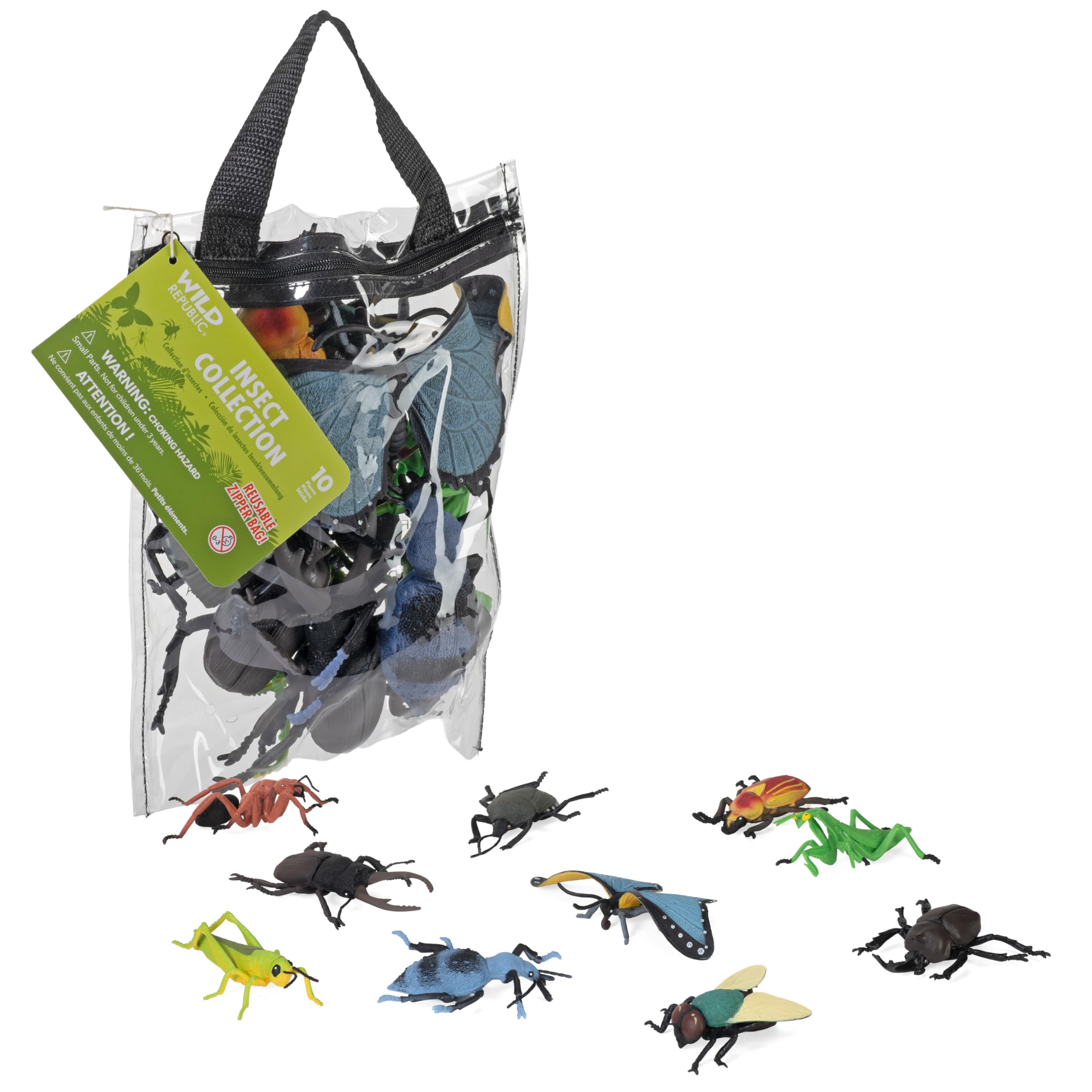 Wild Republic 23755 Insect Figures Toy Collection (Large) 10 pcs.