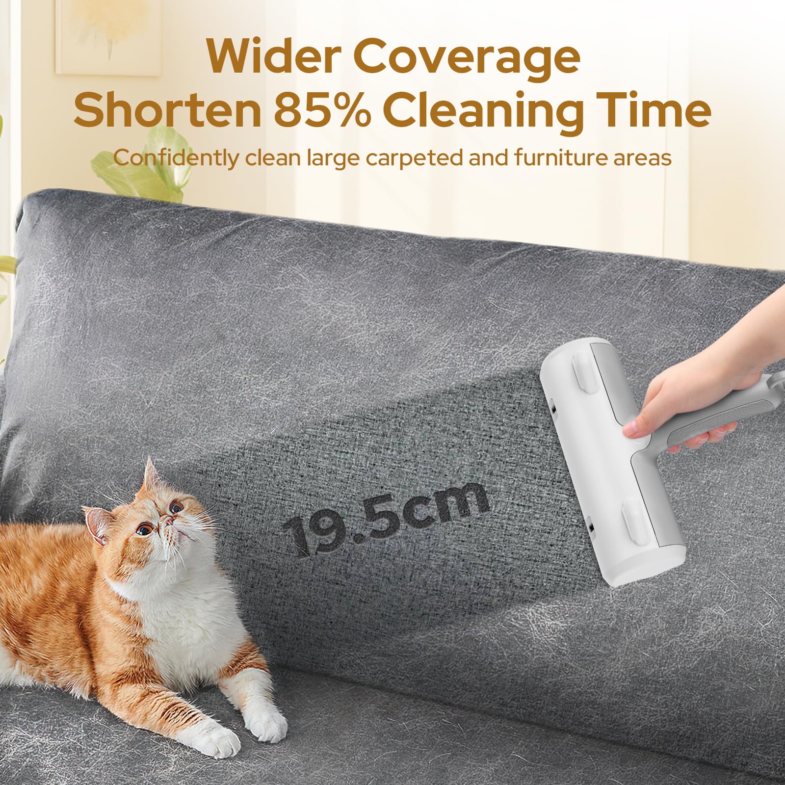 Zivacate Brosse Anti Poils Animaux Chat Chien, [Poignée Ergonomique et Self-Cleaning] Ramasse Enlève Brosse, Rouleau à Poils d'animaux, Épilateur(vêtements/canapé/Voiture/lit/Tapis)