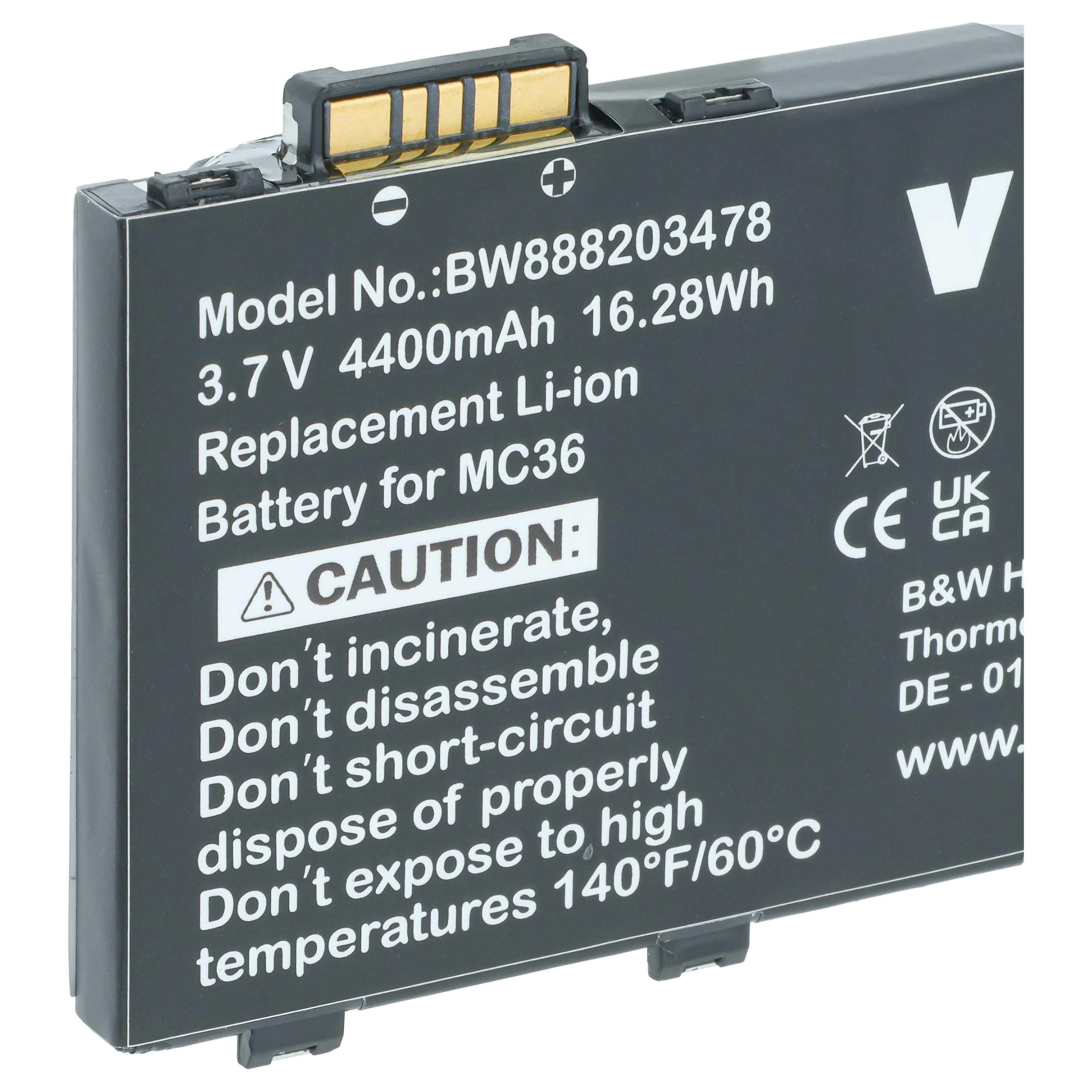 vhbw Batterie Compatible avec Zebra RFD8500 Ordinateur Mobile PDA Scanner (4400mAh, 3,7V, Li-ION)
