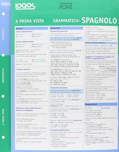 A prima vista. Grammatica: spagnolo