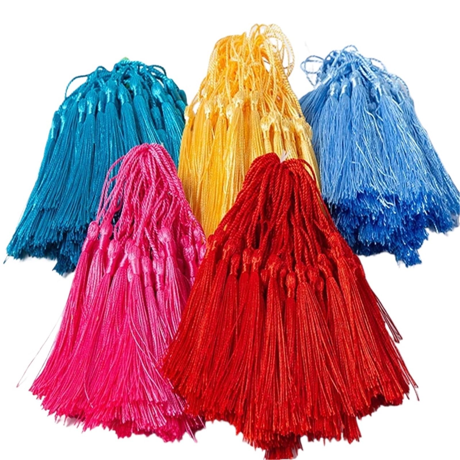 Mini nappe, 500 nappe in seta da 13 cm, con passante per cordino, fatte a mano, morbide, per la creazione di gioielli, fai da te, artigianato, cucito, accessori per artigianato (34 viola scuro)