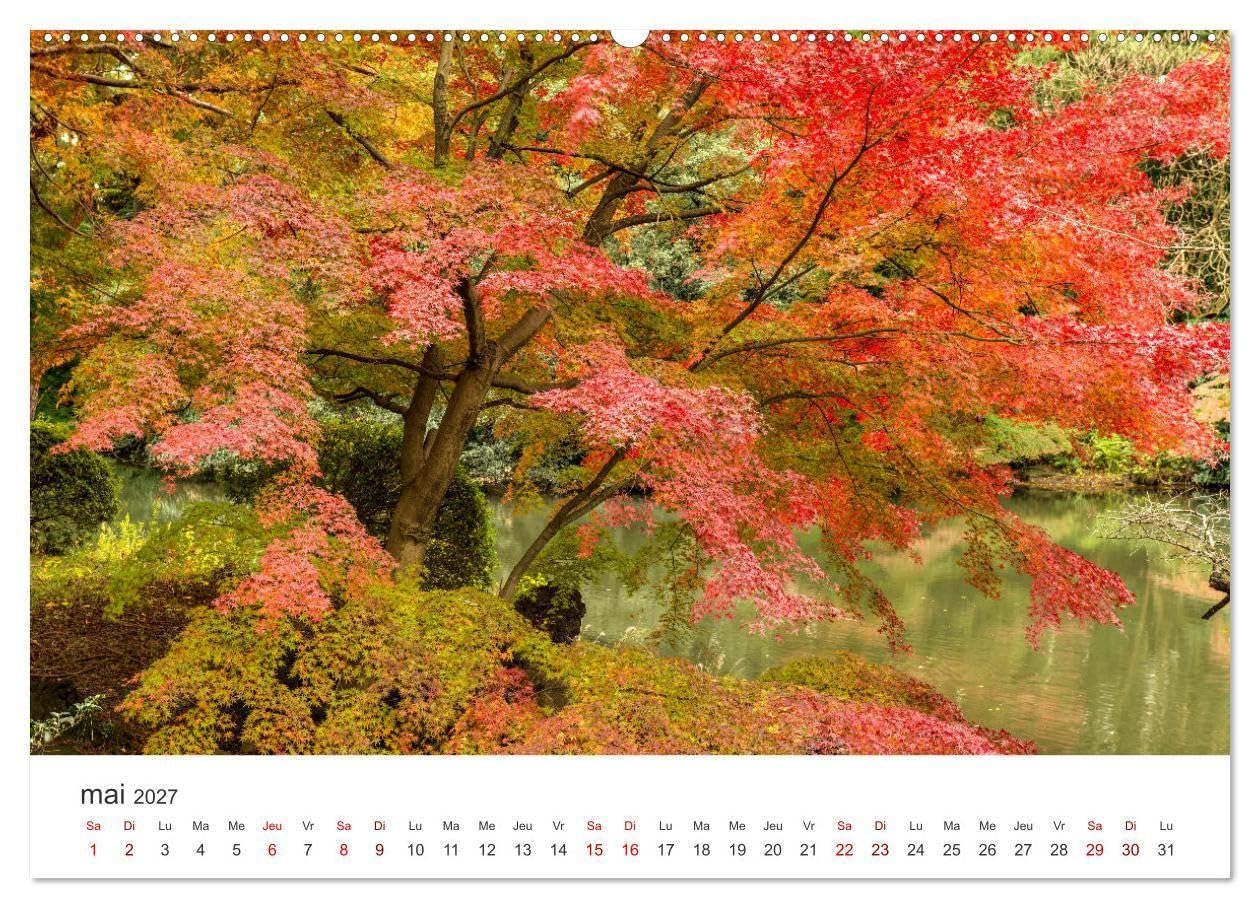 Jardiner au Japon (Calendrier mural haut de gamme 2027 DIN A2 vertical), CALVENDO calendrier mensuel: La beauté des jardins japonais