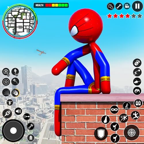 Stickman Rope Hero-Spider Game, Stickman Fighting Games: Spider Hero Game, Stickman Spider Hero Supe