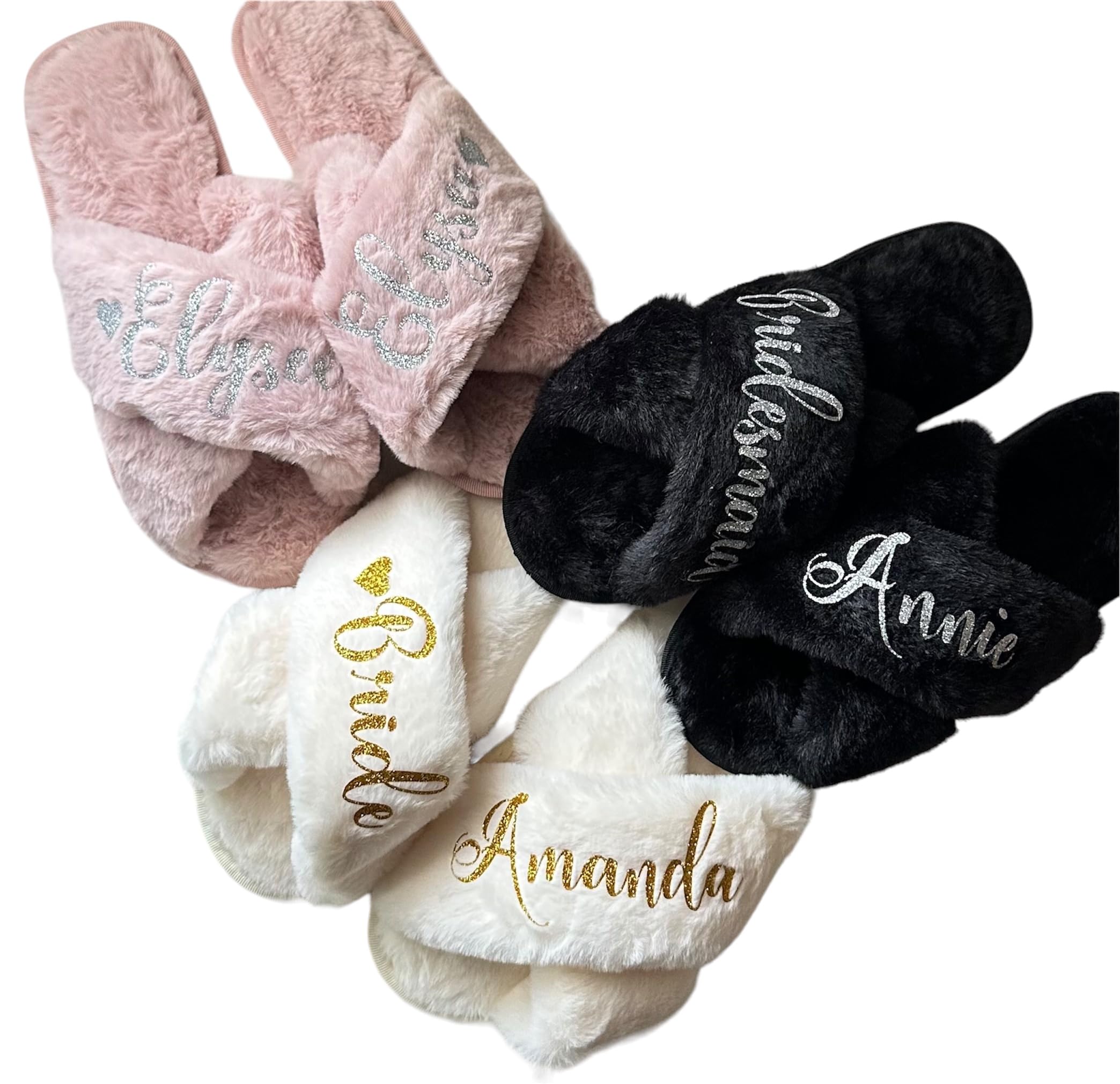 Women's Slippers Personalized Bridal Slippers Tarpop Bride
