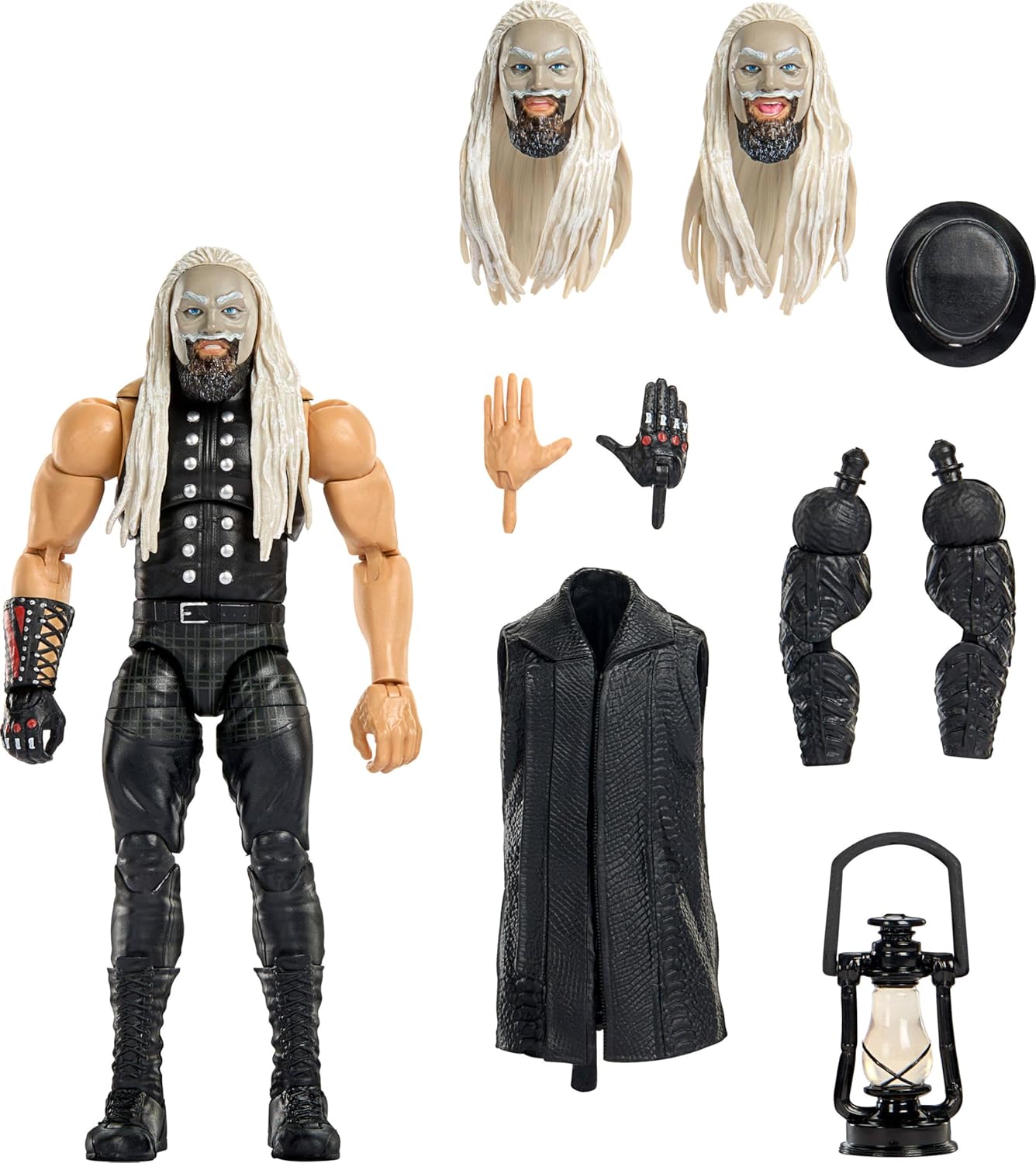 Mattel WWE Ultimate Edition Action Figure & Accessories Set, Uncle Howdy 6-inch Collectible with Swappable Heads & Hands, 30 Articulation Points