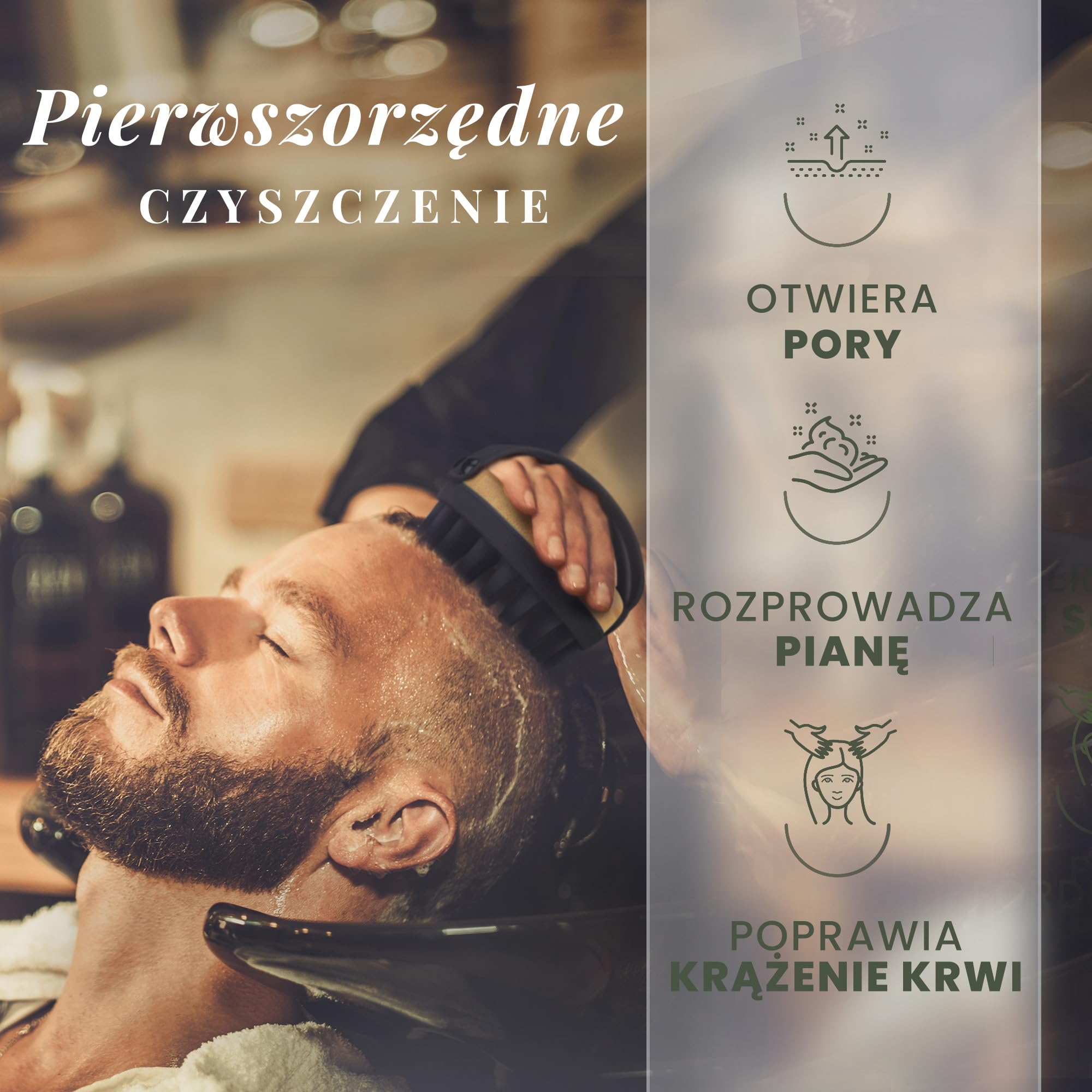 Szczotka do masażu skóry głowy BAMBUA - (efekt przeciwłupieżowy) szczotka do masażu głowy - do masażu skóry głowy podczas prysznica - luksusowy masażer do skóry głowy - w zestawie e-book (czarny)