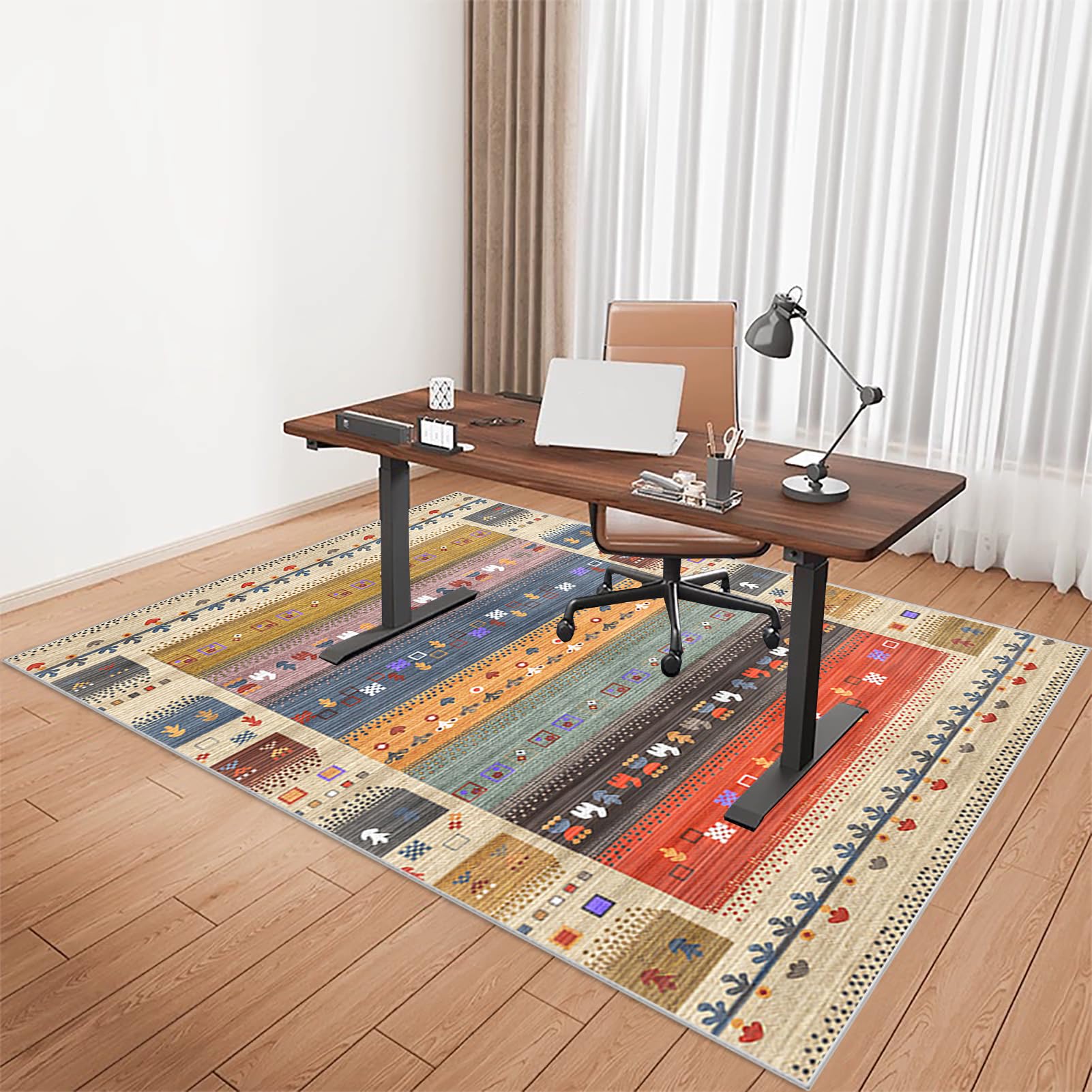 Tkuhknag Gaming Chair Mat Floor Protector for Rolling Chair Office Chair Mat for Carpets Floor Mats for Low/Medium Pile Carpets 120 x 140 cm Desks Mats Large Hardwood Floor Protector Mat