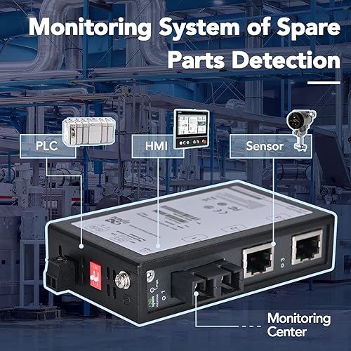 Miniatura 7 de InHand Networks - Conmutador Ethernet industrial no administrado de 3 puertos, convertidor de medios, 2* 10100 Base-T (X), 1* 100Base-FX, fibra SC