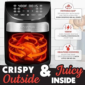 Amazon.com: Gourmia Digital Air Fryer – 7 QT, FryForce 360