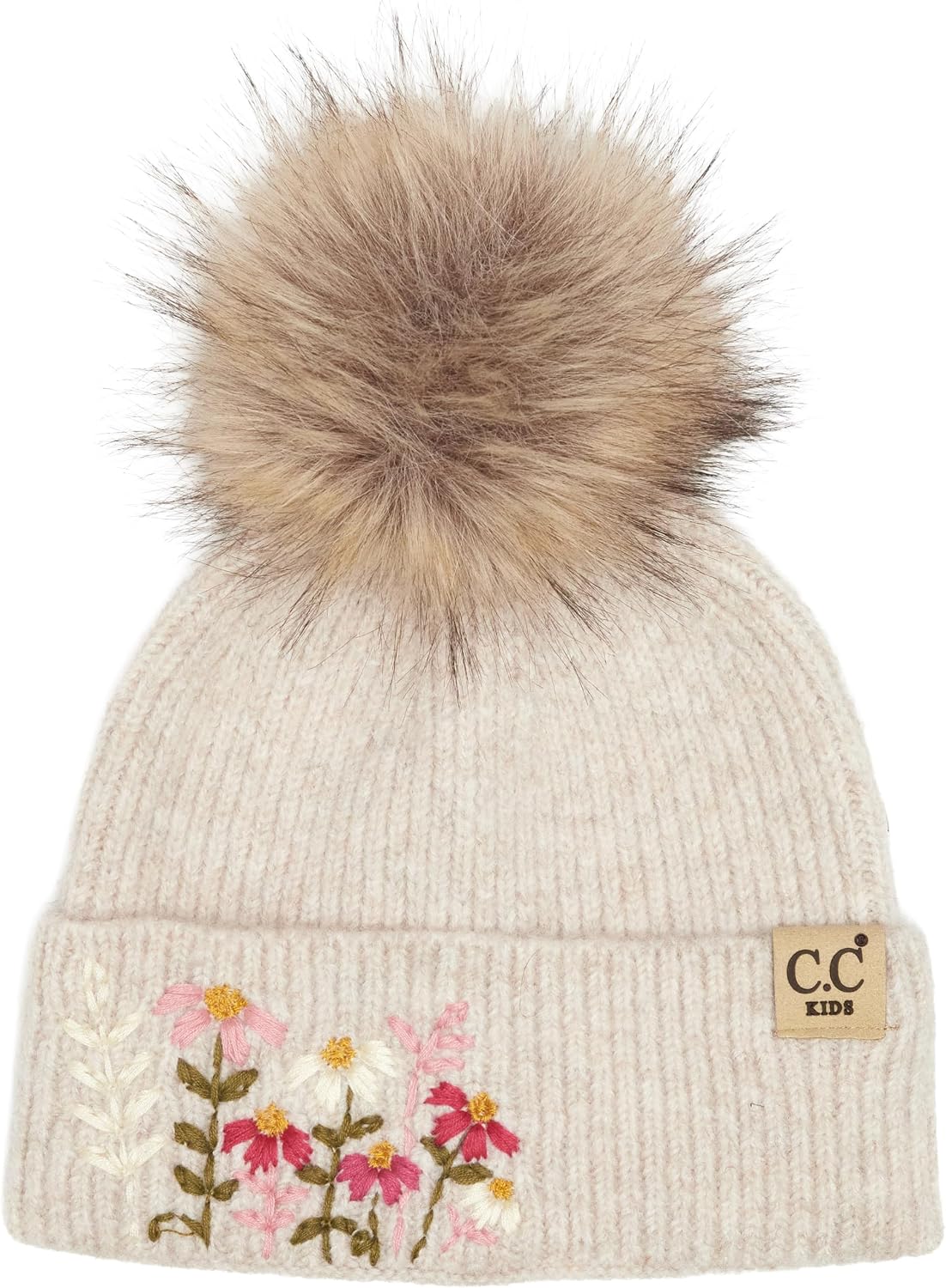 Funky Junque Toddler Pom Beanie – Kids Winter Hat for Ages 1–4, Baby Boy & Girl Knit Beanies, Warm Cozy Knit Snow Hats