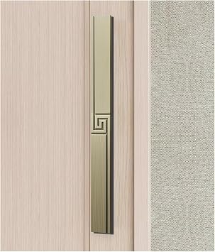 JYHHCYS Front Door/Entrance Modern Long Door Handles, Flat Shape Heavy Duty Aluminum Door Pull Push Bars, 60 80 120 150 180cm, Complete Kits Color Bronze, Size 150cm59in
