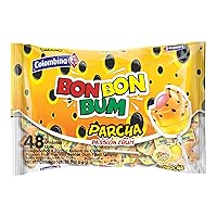 Vista 44 de PALETA RELLENA DE CHICLE BON BON BUM COLOMBINA, SABOR A MARACUYá, 24