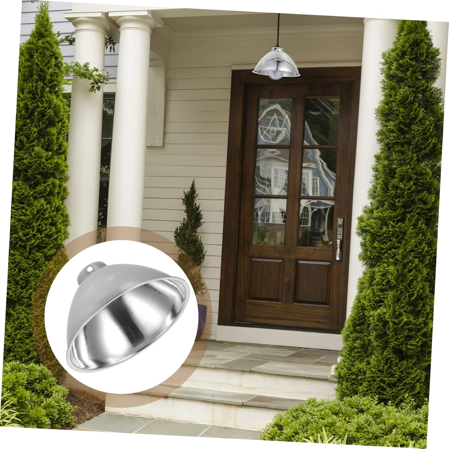 Hemoton 3pcs Replacement Globe Industrial Pendant Light Cover Ceiling Lamp Shade Stainless Steel Modern Decor