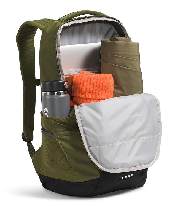 THE NORTH FACE Lichen Daypack, Woodland Green/TNF Black, One Size by THE NORTH FACE - Used condition - Image 4