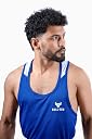 BULL-TEN Men’s Boxing Uniform Set – Sleeveless Vest and Shorts for Training, Sparring & Fitness | Boxing Outfit for Gym, Kickboxing, Punching Practice & MMA | Lightweight Sportswear Set Blue, M gallery image