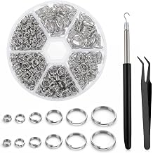 Amaxiu 690 Pcs Split Rings Kit, Stainless Steel Mini Round Split