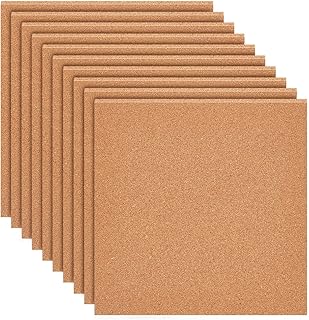 BENECREAT 8 Pack 30x30cm Cork Tiles - 3mm Thick, Square, Coaster, Sheets...