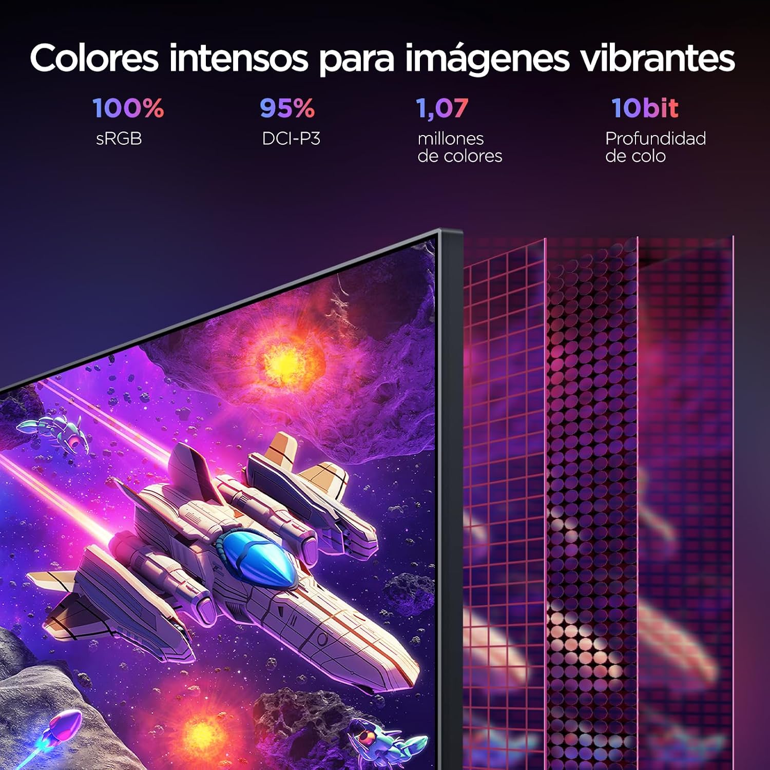 KOORUI Monitor Gaming 27 Pulgadas – 4K UHD (3840×2160) 160Hz / FHD 320Hz Modo Dual | Fast IPS | HDR400 |Adaptive Sync | HDMI 2.1, DP 1.4 | Pip, PBP | VESA 75x75mm-G2741L 4