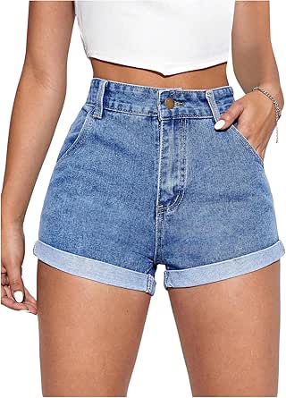 Damen Shorts Elegant - Weite Beine Casual Sommer Shorts