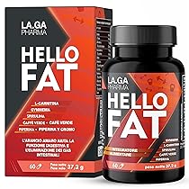 Brucia Grassi Potenti Veloci. Drenante forte Dimagrante con Carnitina, L-Tirosina, Spirulina e Piperina. Termogenico 60 capsule keto per dimagrire. Accelera il Metabolismo, favorisce la Perdita Peso.