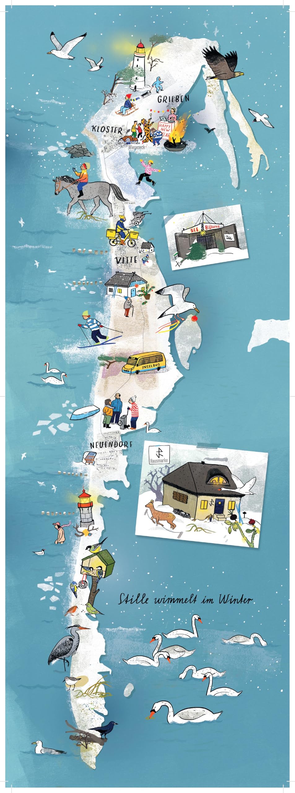 So lebendig ist Hiddensee!: Ein wimmelnder Insel-Atlas