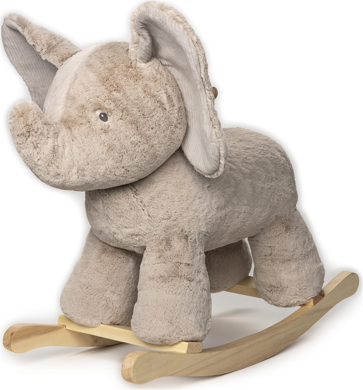 Uр Tо 60% оƒƒ GUND Baby Elephant Rocker with Wooden Base Plush Stuffed Animal Nursery, Gray, 23
