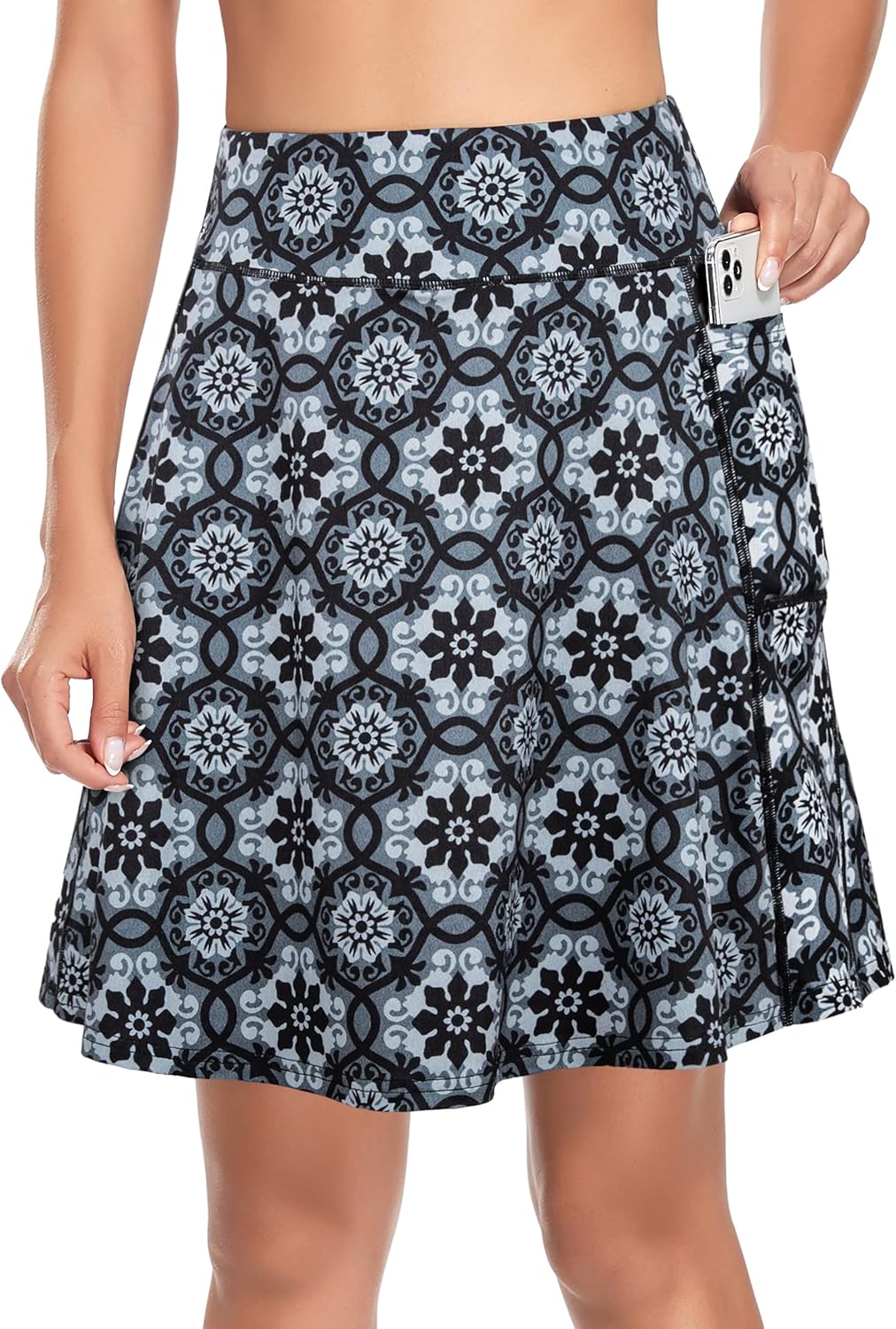 KORALHY Women's 20" Knee Length Skorts Skirts Tennis Athletic Golf Causal Skort with 4 Pockets - Image 3