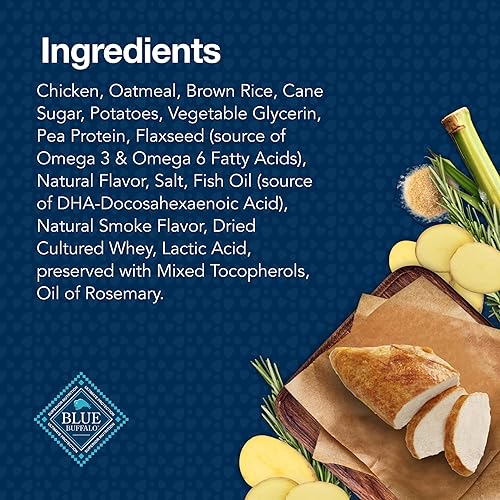 Miniatura 5 de Blue Buffalo Bits Golosinas suaves para entrenamiento para perros, hechas con ingredientes naturales y mejoradas con DHA, receta de pollo, bolsa de