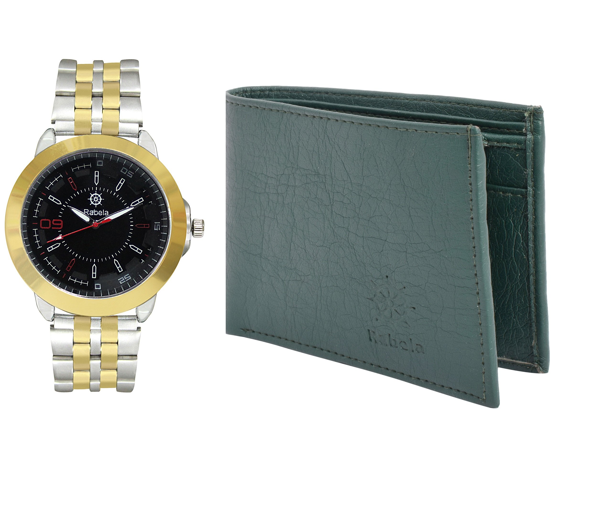 Rabela Mens Combo Pack of Wallet and Watch Analog Steeliness Steel Strap RW-643 (B06XTYXLF8) Amazon Price History, Amazon Price Tracker