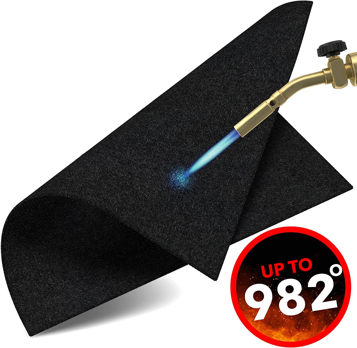 Fireproof Underlay 30 x 30 cm - Heat Protection Mat Heat-Resistant up to 982 °C - Soldering Mat as Fireproof Mat for Safe Fire Protection - Fire Protection Mat as Ideal Fire Protection