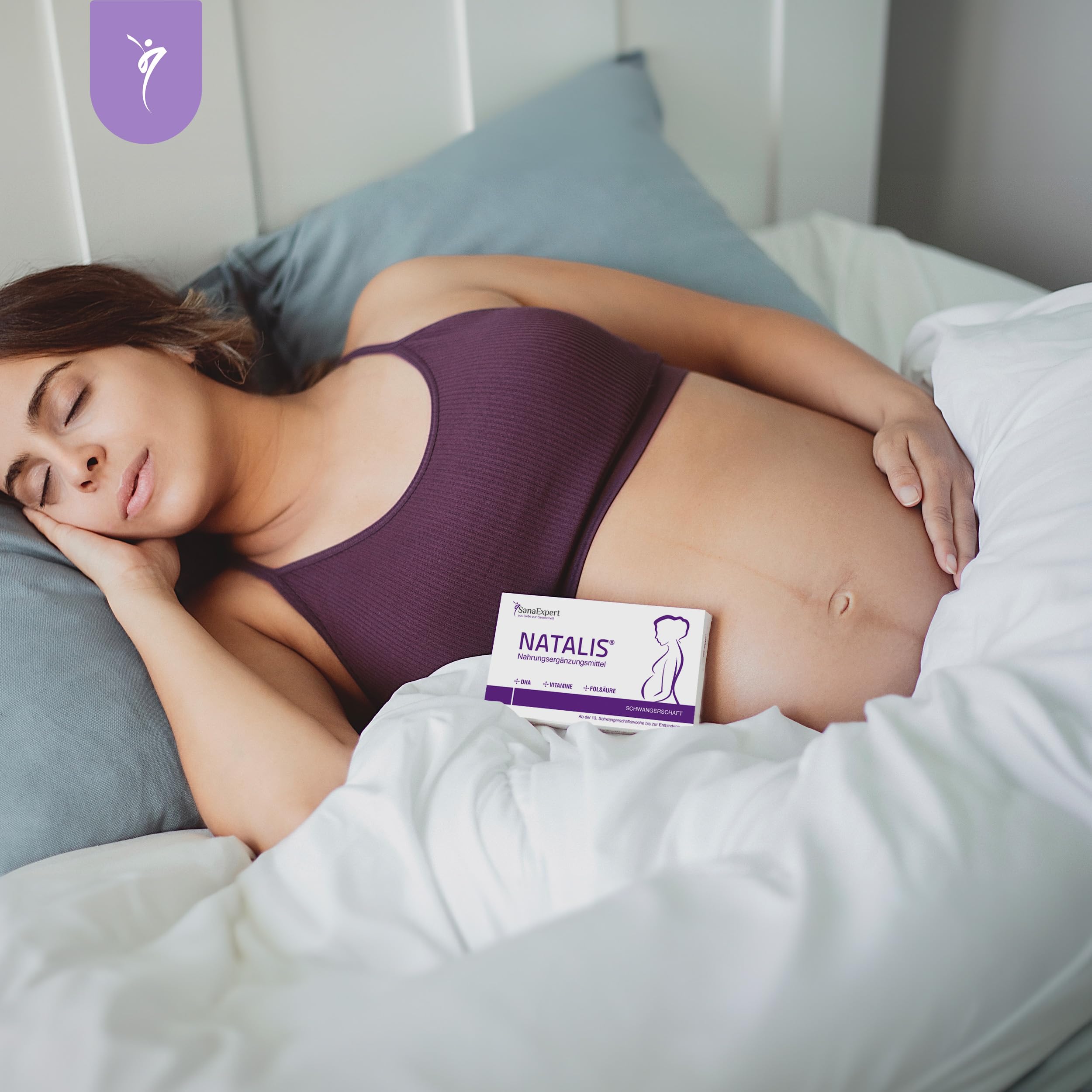SanaExpert Natalis – Complément Alimentaire Prénatal pour Femmes – Avec acide folique, fer, DHA, vitamines et minéraux essentiels – 90 capsules – Fabriqué en Allemagne