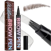 BEPHOLAN Liquid Eyebrow Pen, Waterproof Smudge Proof 4D Brow Pencil, Long-Lasting Natural Hair-Like Strokes, Precise Brush Tip for Fuller & Defined Brows, Dark Brown 33