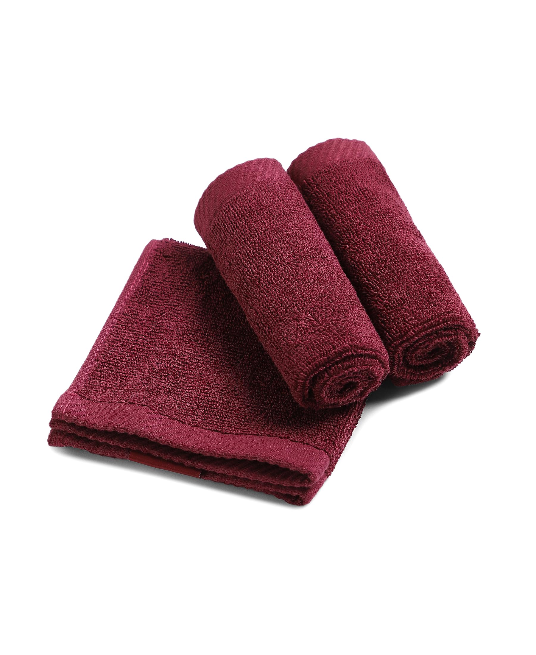 Jockey T301 Men's Cotton Terry Ultrasoft and Durable Solid Face Towel (Pack of 3)_Burgundy_Free Size-image-40
