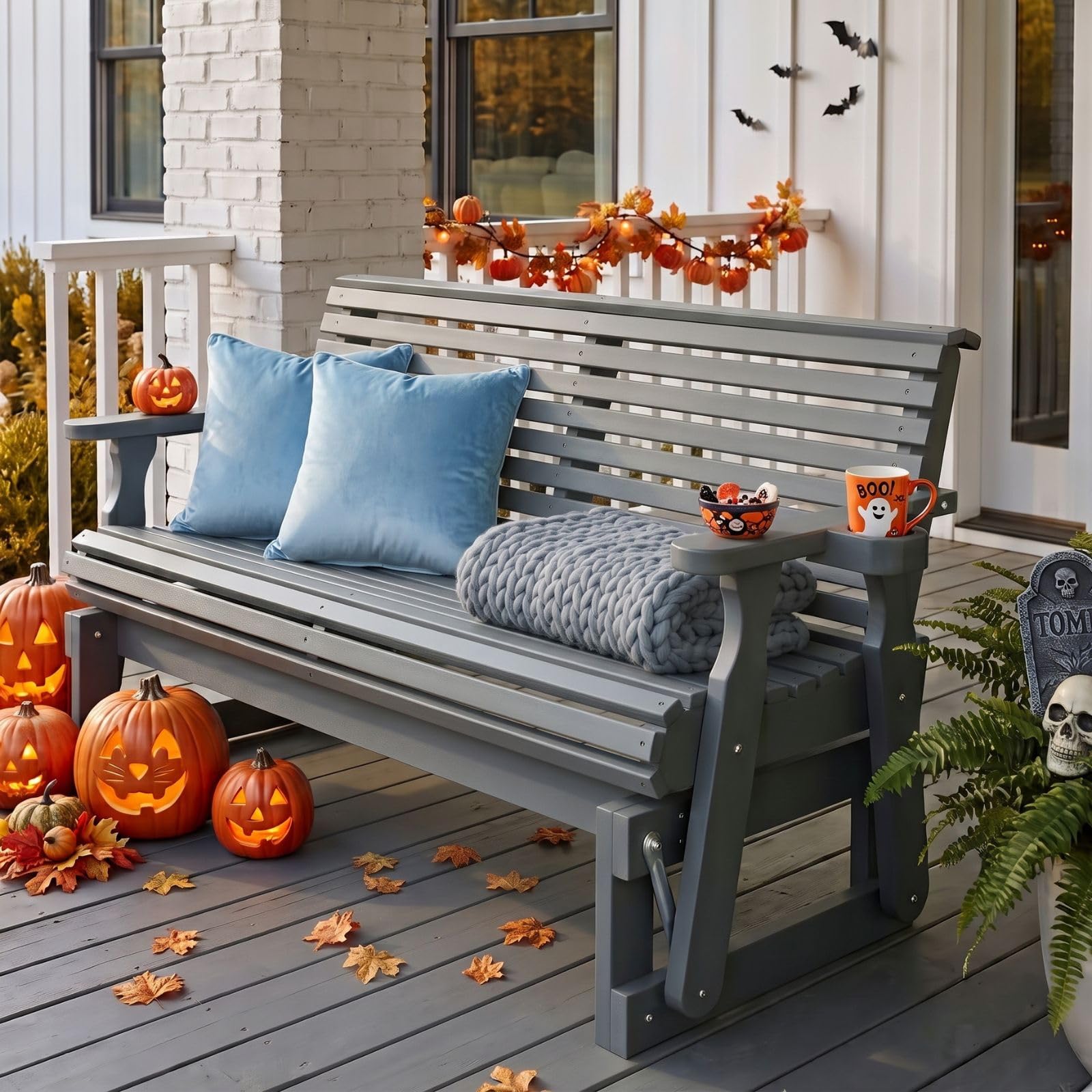 5FT Heavy Duty 800 LBS Porch Glider, Outdoor Glider Bench