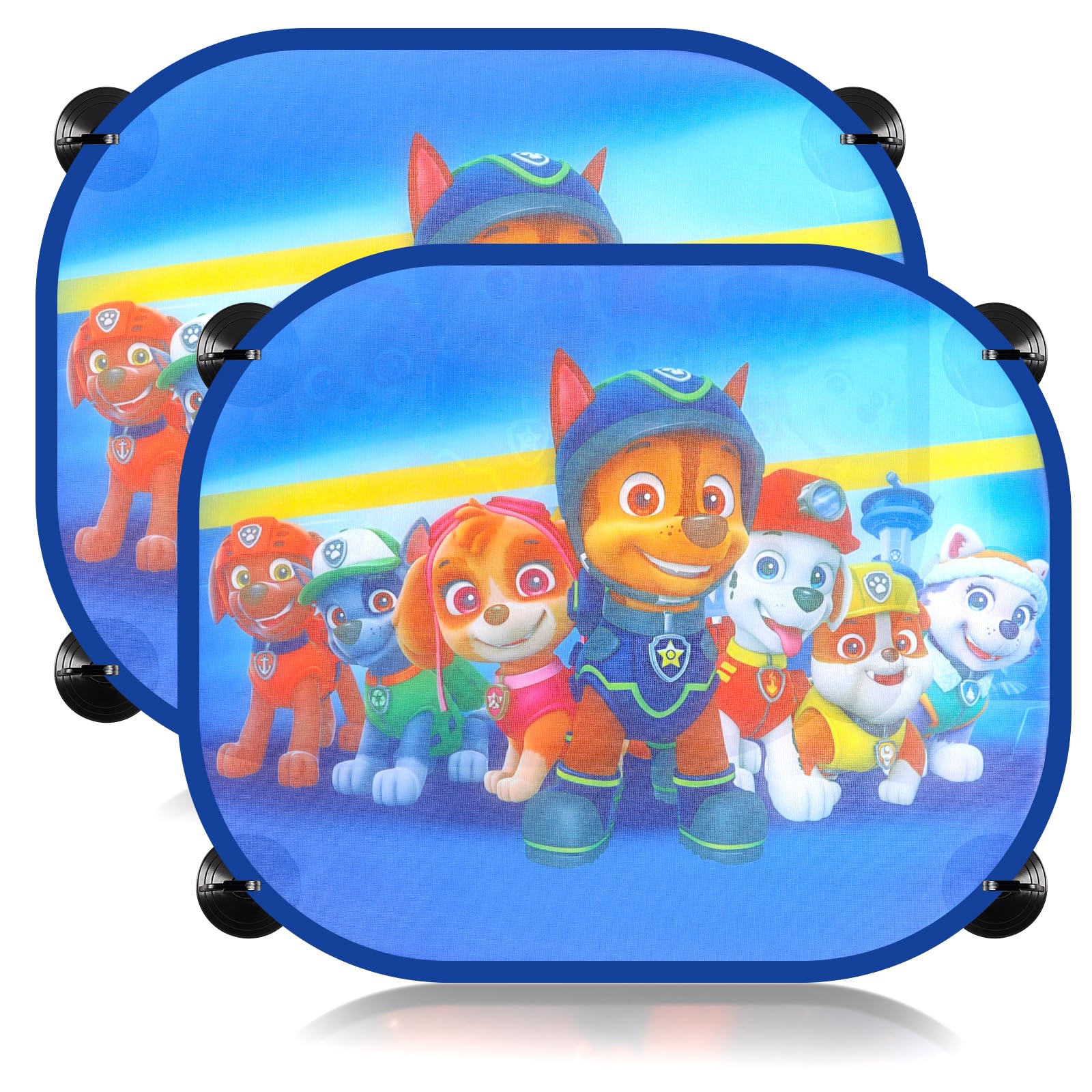 2 pcs 43x36cm Pat Dog Parasol Ventanas Traseras Coche, Pat Dog Parasol Bebe Coche, Pat Dog Parasol de Coche Ventana Lateral, para Proteger del Sol a bebés y Mascotas