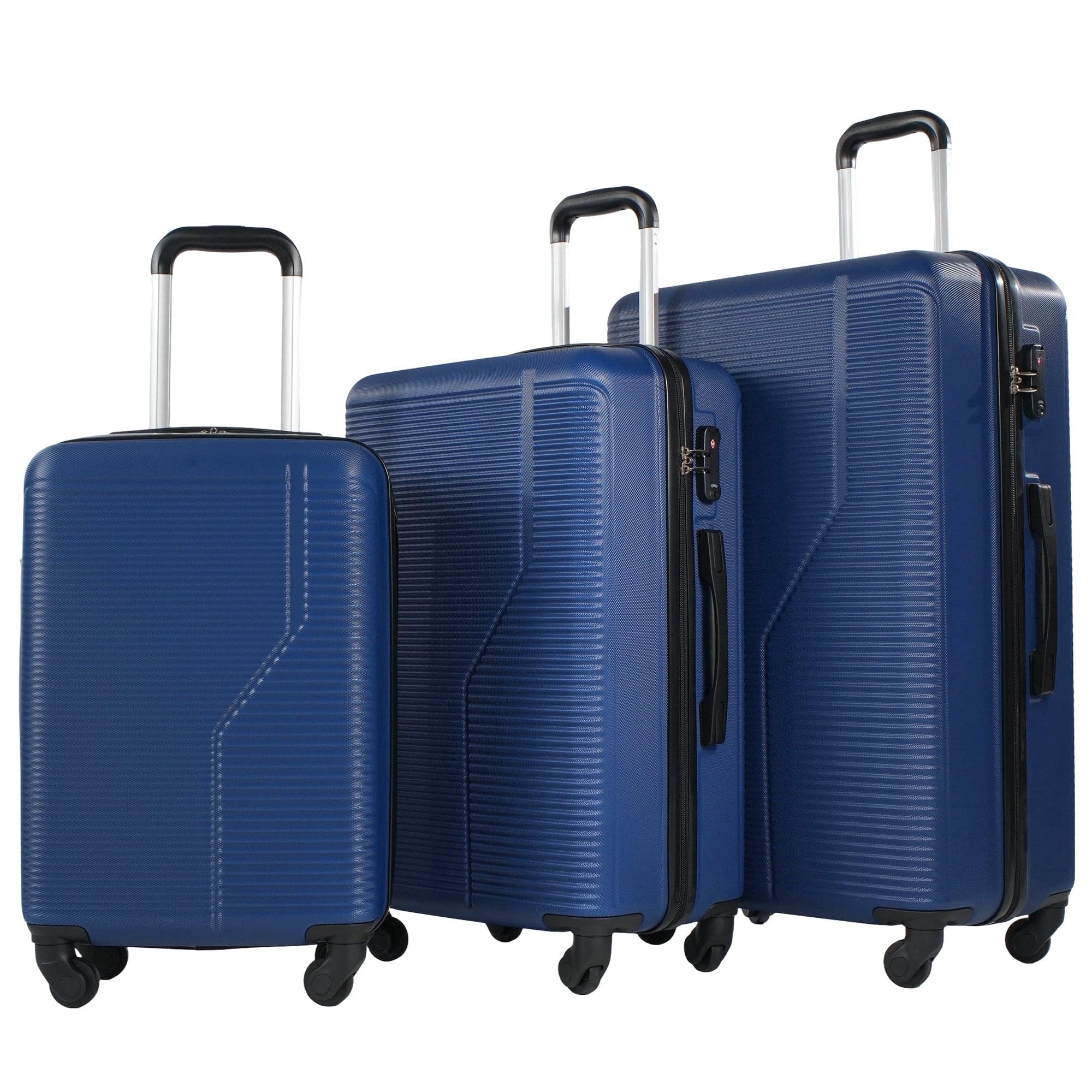 3 Piece Luggage Set Hardside Expandable Suitcase with Spinner Wheels, TSA Lock, Lightweight ABS Luggage for Travel 20/24/28 Inch