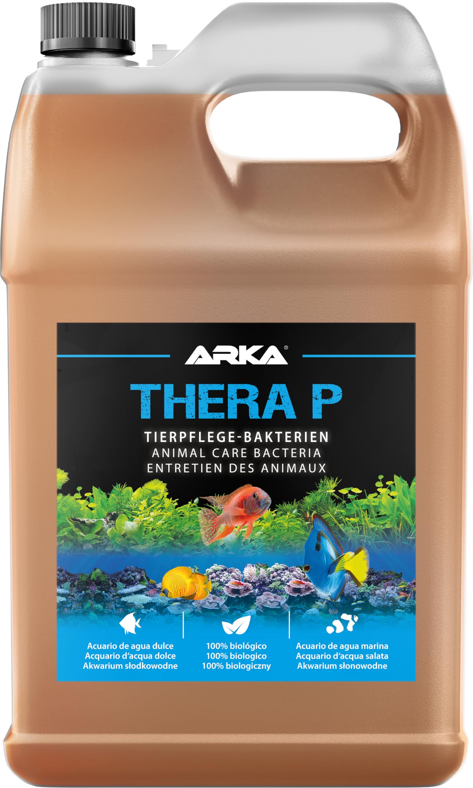 MICROBE-LIFT TheraP – bakterie oczyszczające do pielęgnacji ryb, zapobiegają chorobom, wspomagają wzrost zwierząt, wody słodkiej i morskiej, 3785 ml