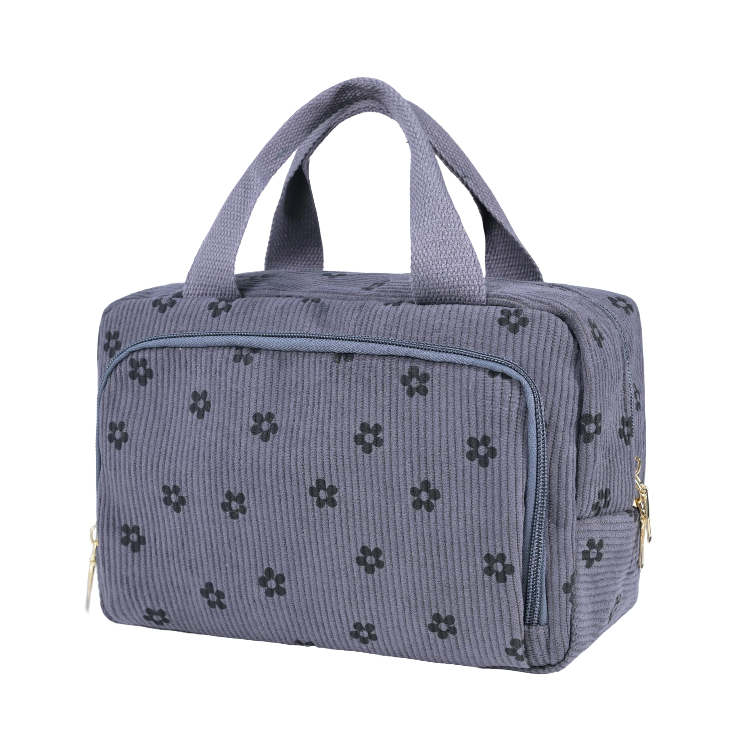 Funtlend Kulturtasche Damen Cord Kosmetiktasche kulturbeutel Kosmetik Tasche Reise Kulturbeutel Waschtasche für Travel Mädchen