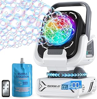 Bubble Machine,20000+ Per Minute Bubble Maker for Parties,Outdoor Toys for Kids,Rechargeable/with Remote Control /