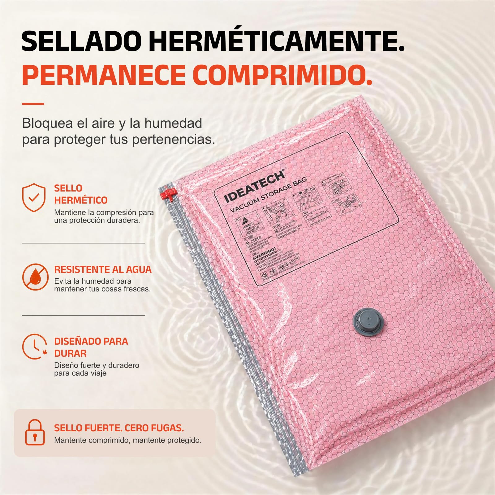 IDEATECH Bolsas de Almacenamiento al Vacío 15 Pack (5S 50x40cm+5M 60x40cm+5L 60x50cm) Reutilizables con Bomba USB para Ropa Edredones Mantas Viaje