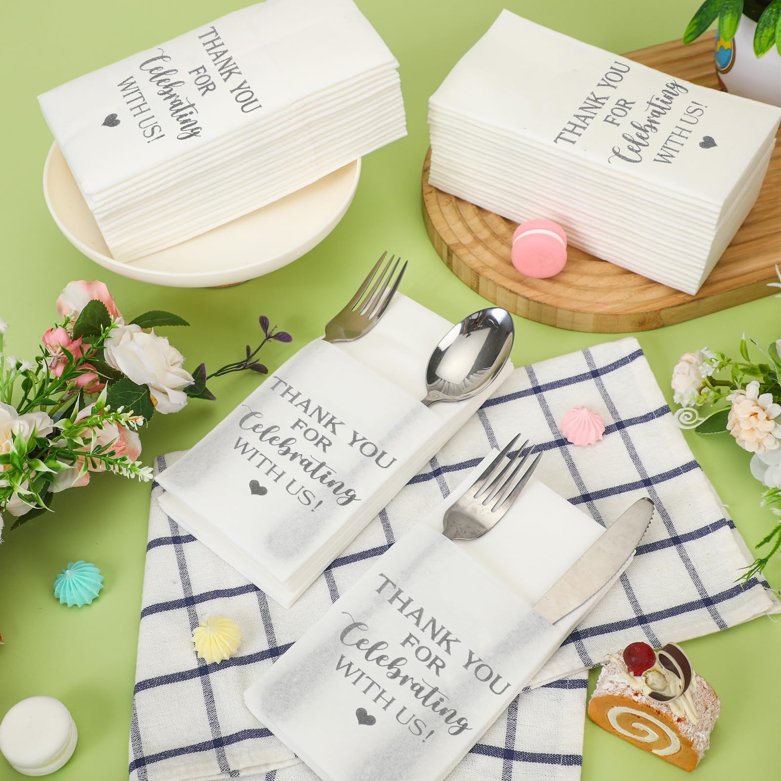 Fuutreo 100 servilletas desechables de lino para boda, servilletas de cena desechables con bolsillo para cubiertos, servilletas de papel Airlaid, servilletas de cena absorbentes para bodas, despedidas