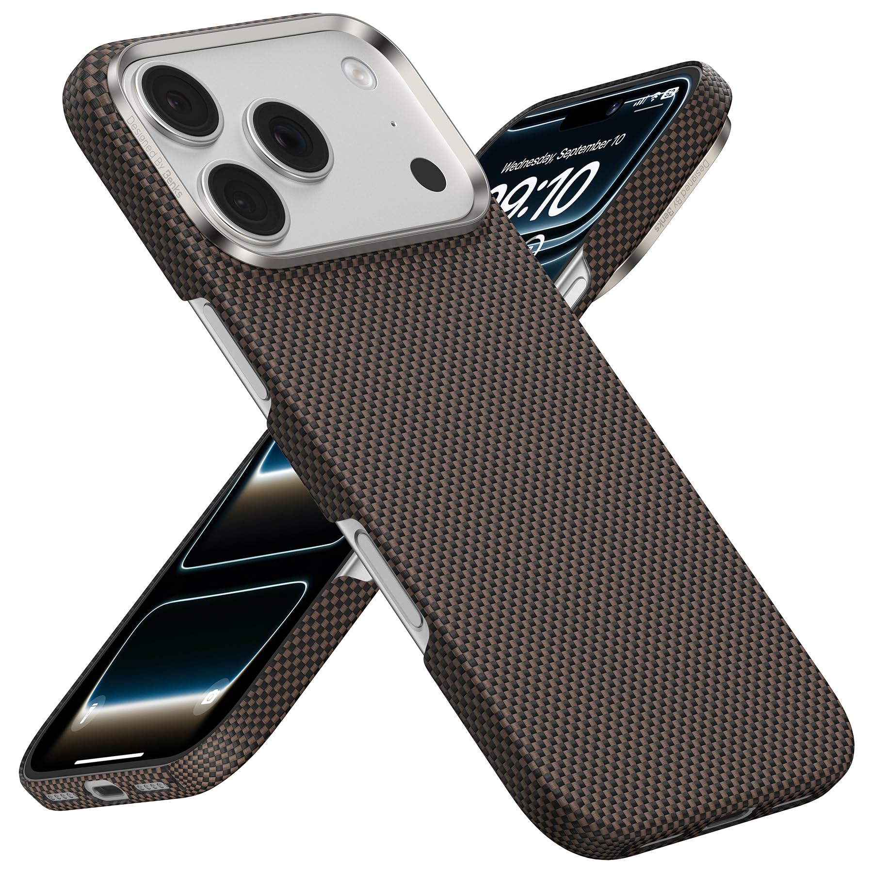 BENKS Ultra Dünn für iPhone 17 Pro/17 Pro Max Hülle für MagSafe, Aus Dupont Kevlar Aramidfaser Gefertigt, Handyhülle Case Stoßfest Kratzfest Slim iPhone Hülle