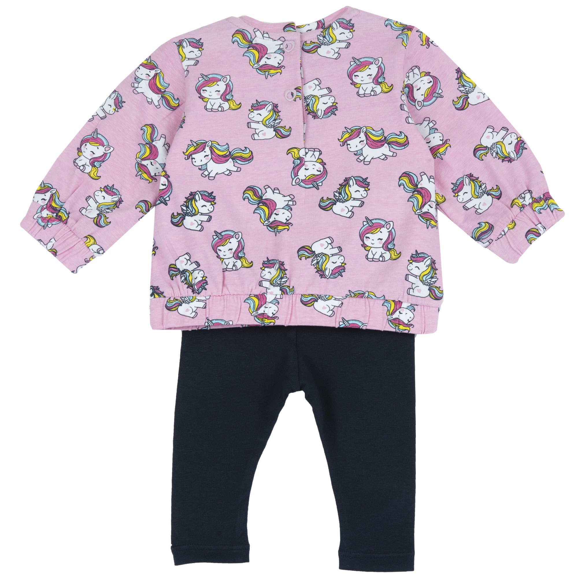 Chicco En Tissu Doux et Orné D'un Joli Col 261 Ensemble avec T-shirt et Pantalons Bébé fille (lot de 2)