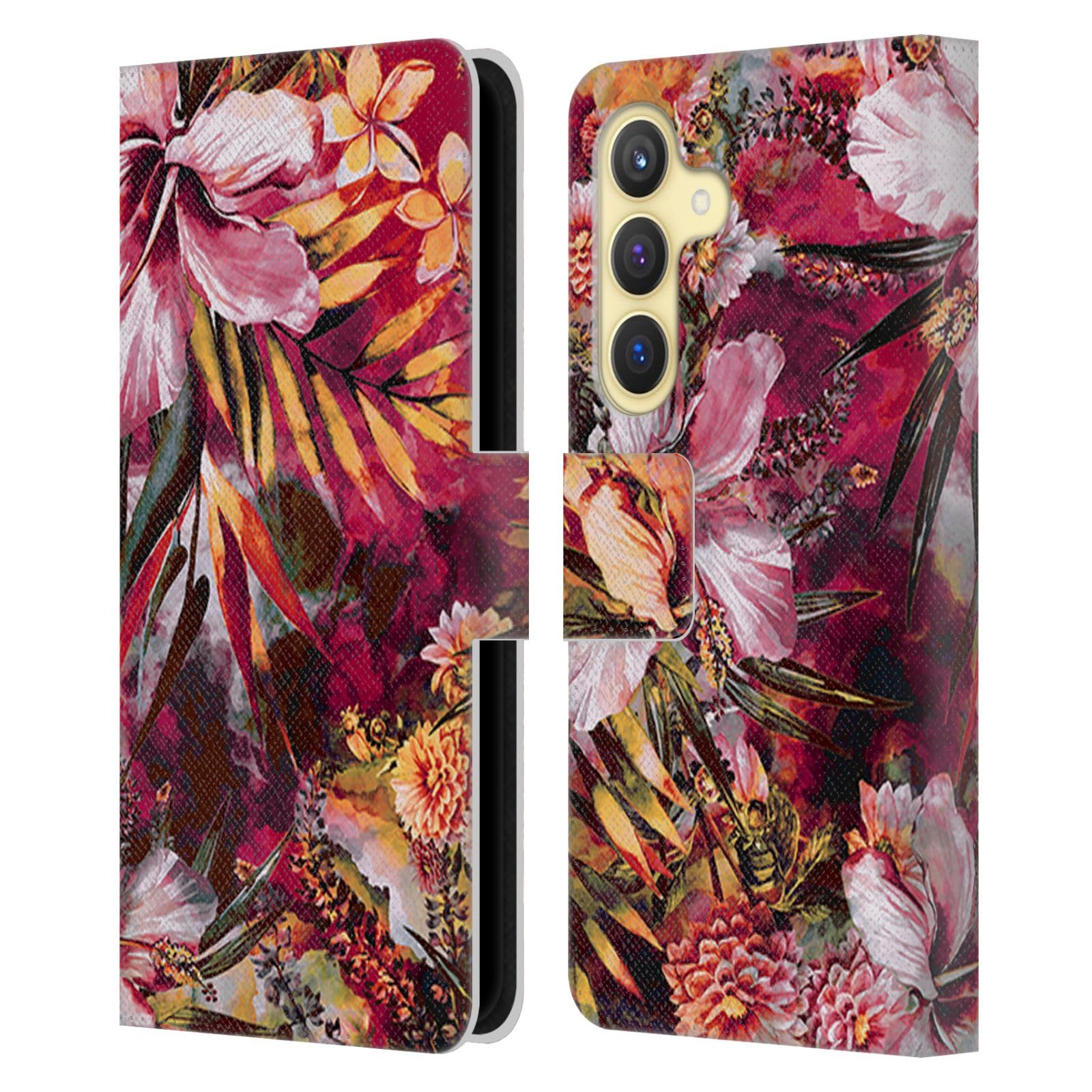 Carcasa tipo libro Samsung S24 5G con flores Riza Peker protectora 7