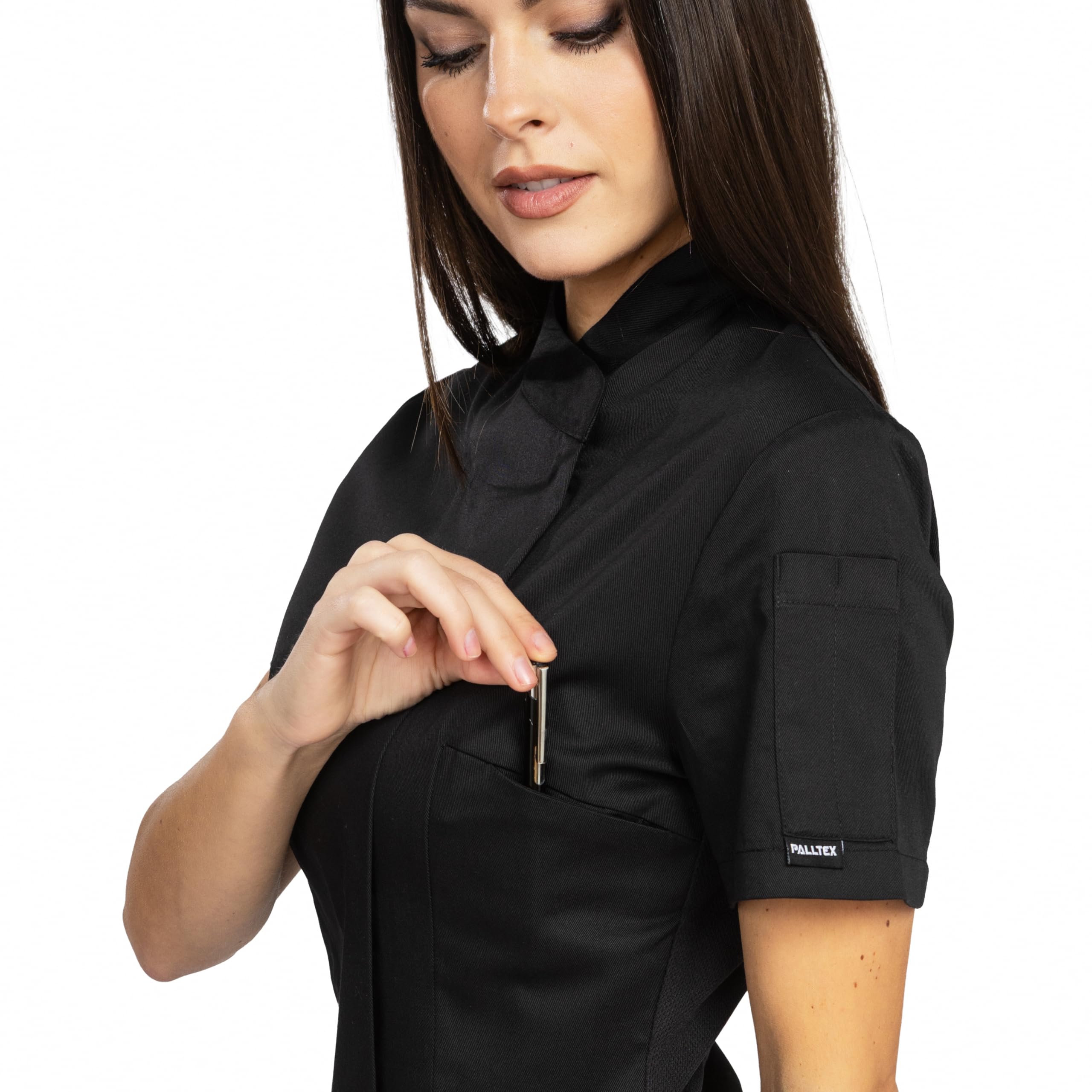 PALLTEX Nori Lady SS Veste De Cuisine Femme Veste Cuisine Femme Veste Cuisine Femme Professionnel Veste De Cuisine Femme Professionnel Blouse De Cuisine Femme